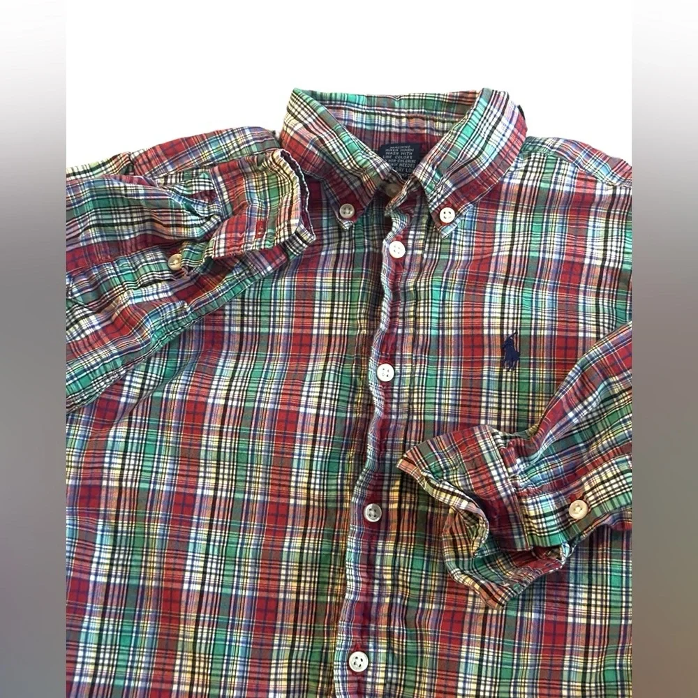 Youth Boy Ralph Lauren Long Sleeve Button down Shirt size 5‎